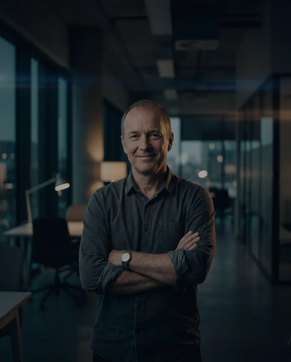 Gründer Jonas Reiter im Studio-Büro